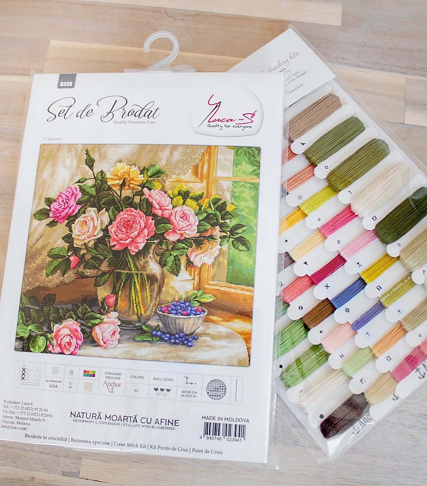 Cross Stitch Kit Luca-S - Still Life with Blueberries, B588