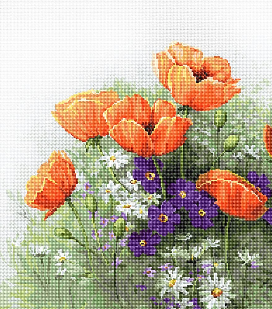 Cross Stitch Kit Luca-S - Poppies B2368