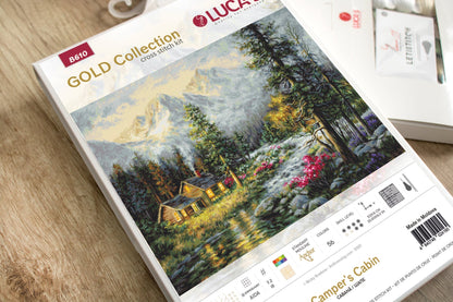 Cross Stitch Kit Luca-S Gold - Camper's Cabin - HobbyJobby