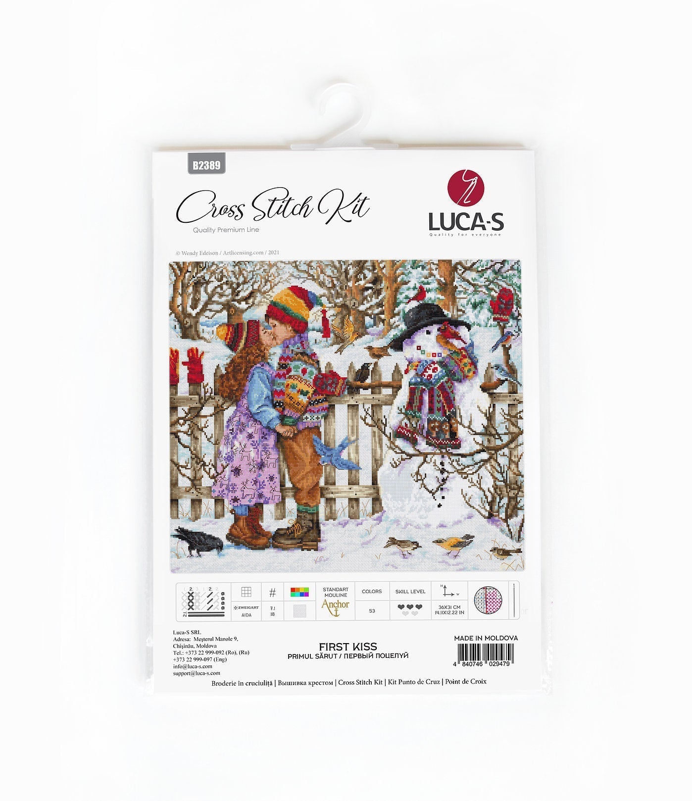 Cross Stitch Kit Luca-S - First kiss - HobbyJobby