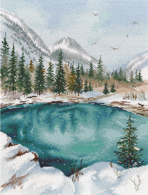 Cross Stitch Kit Oven - Altai.Geysernoe Lake