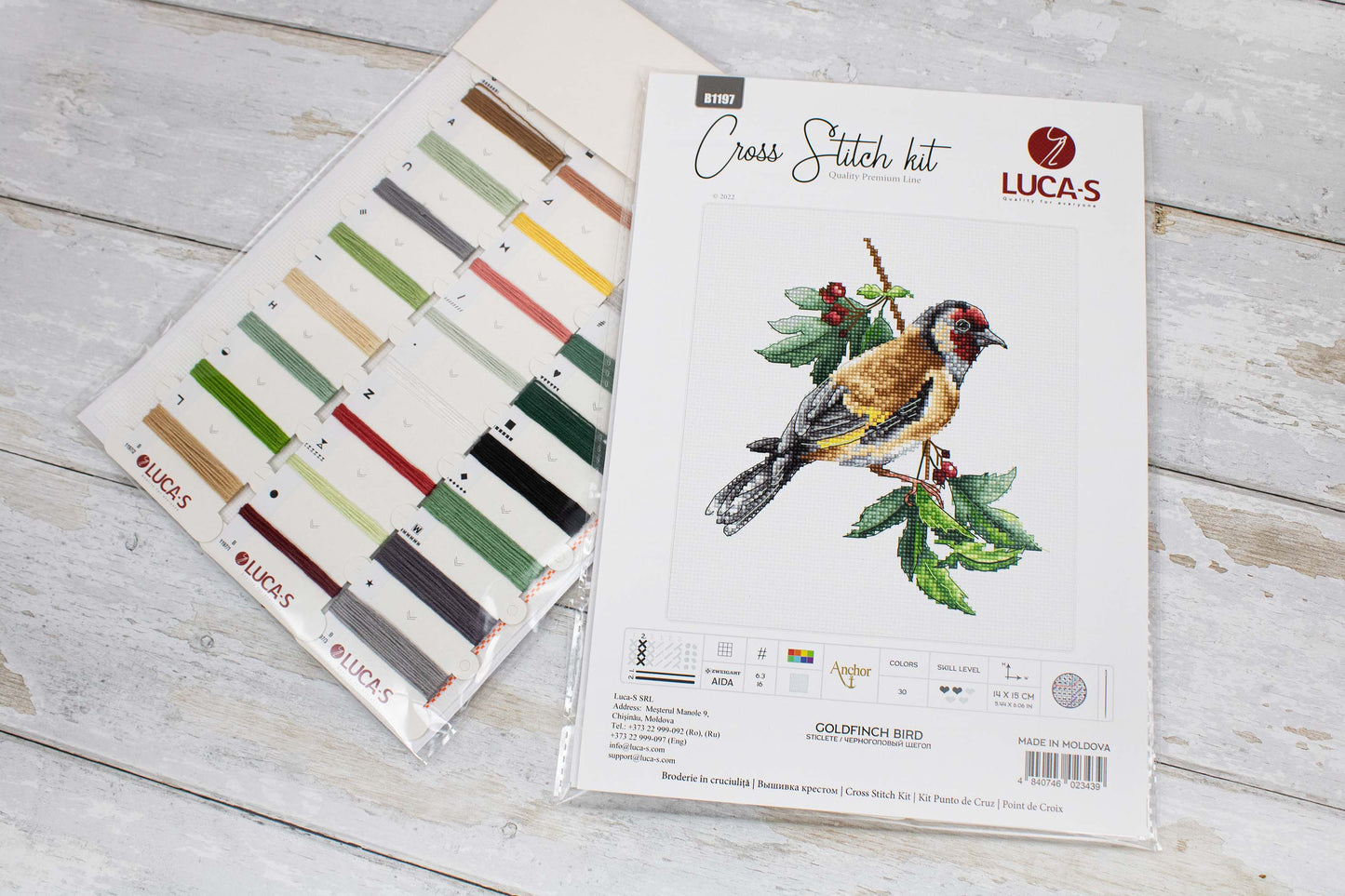 Cross Stitch Kit Luca-S - Goldfinch Bird, B1197