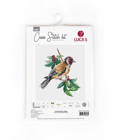 Cross Stitch Kit Luca-S - Goldfinch Bird, B1197