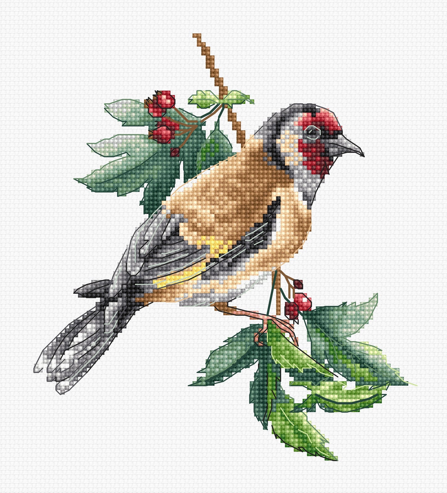 Cross Stitch Kit Luca-S - Goldfinch Bird, B1197