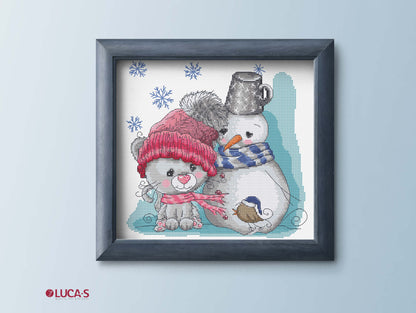 Cross Stitch Kit Luca-S - The Cat & Friends, B1199