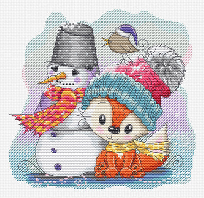 Cross Stitch Kit Luca-S - The Fox & Friends, B1200