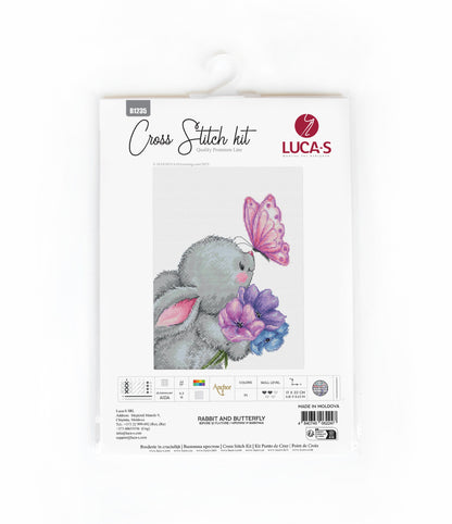 Cross Stitch Kit Luca-S - Rabbit and Butterfly, B1235