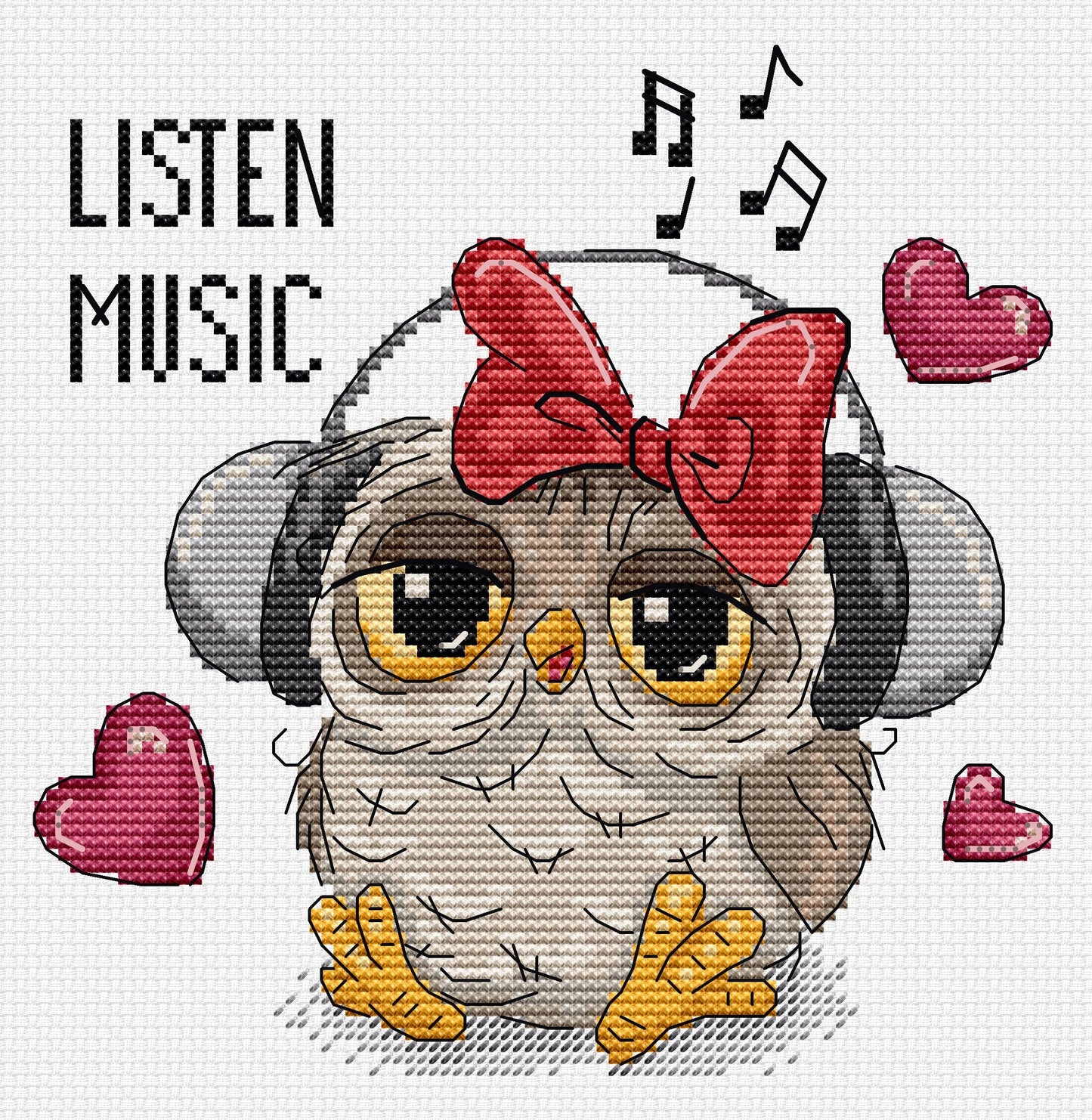 Cross Stitch Kit Luca-S - Listen Music, B1402