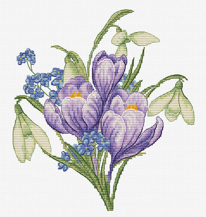 Cross Stitch Kit Luca-S - Spring Flowers, B1404