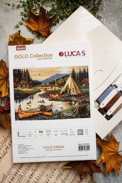 Cross Stitch Kit Luca-S GOLD - Gold Creek, B2409