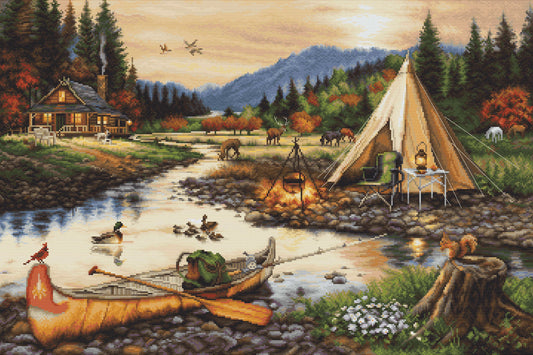 Cross Stitch Kit Luca-S GOLD - Gold Creek, B2409