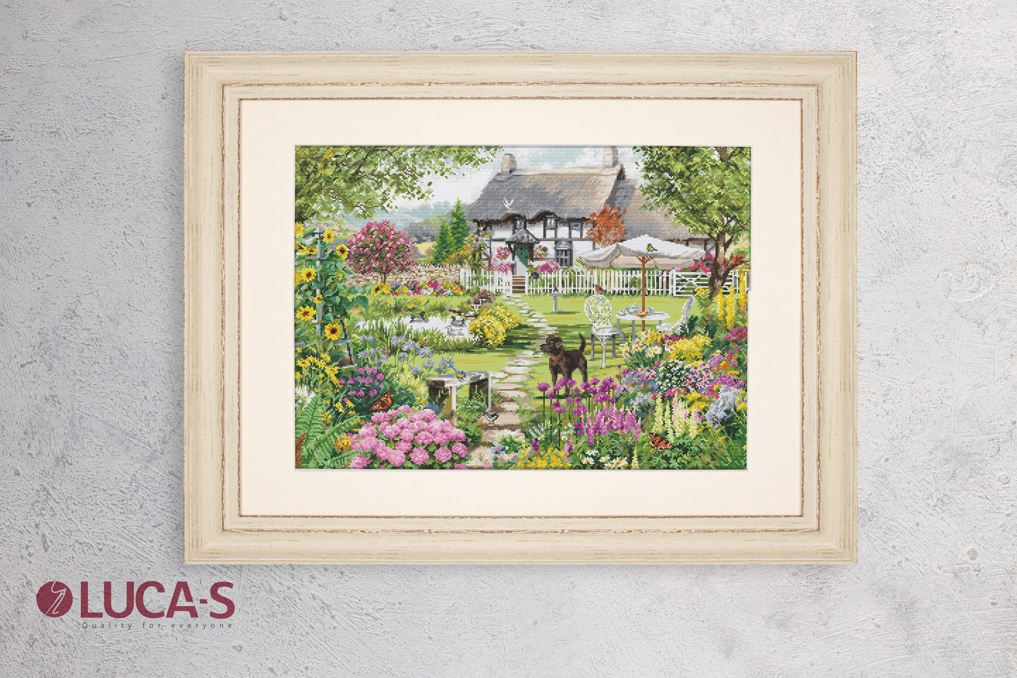 Cross Stitch Kit Luca-S GOLD - Cottage Garden, B2412