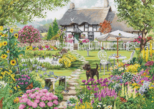 Cross Stitch Kit Luca-S GOLD - Cottage Garden, B2412