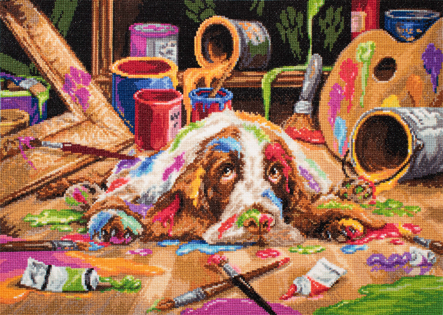 Cross Stitch Kit Luca-S - Puppy Picasso, B2415