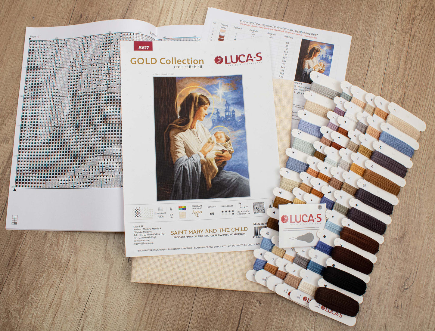 Cross Stitch Kit Luca-S - Saint Mary and The Child, B617