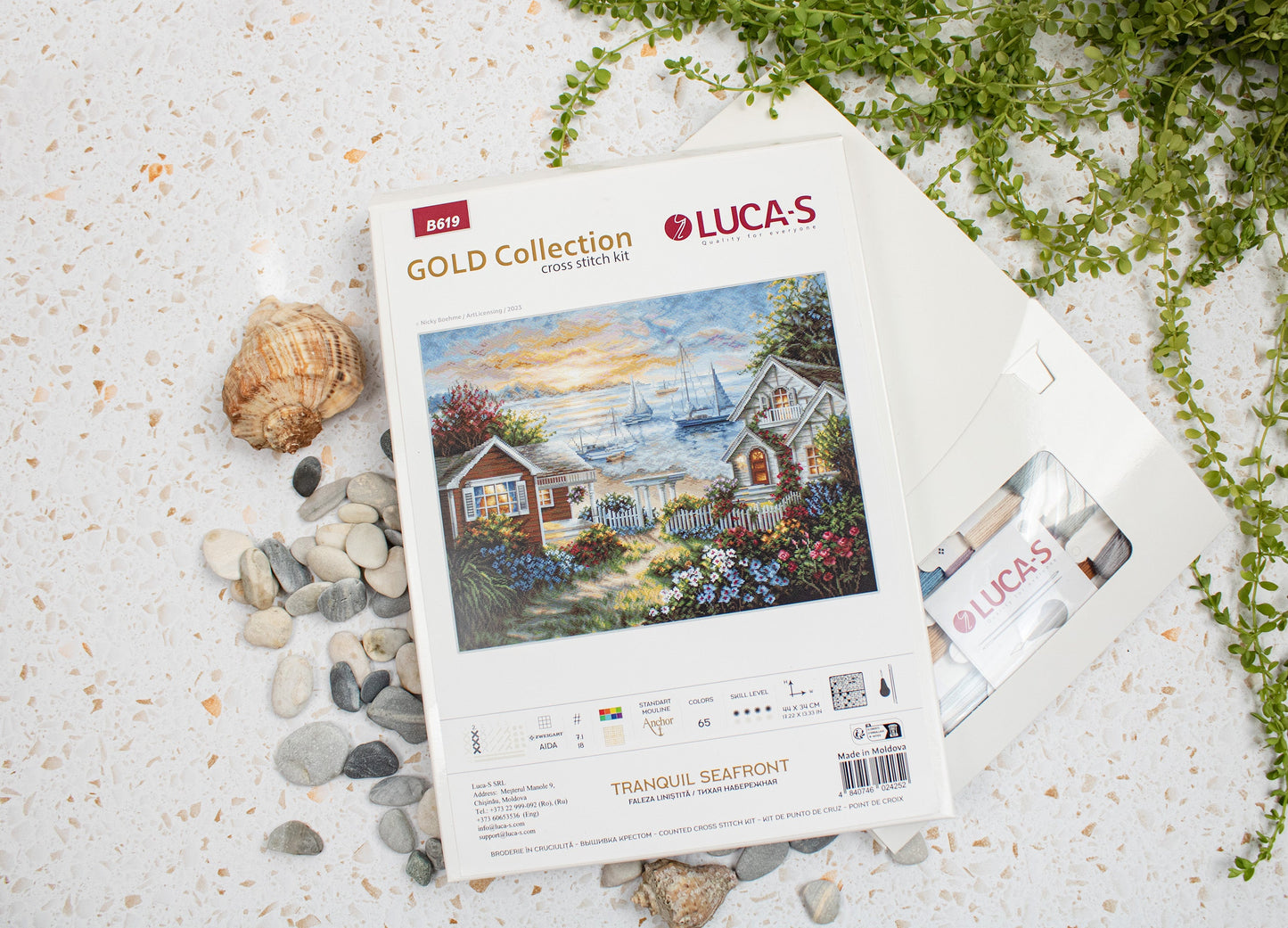 Cross Stitch Kit Luca-S - Tranquil Seafront, B619