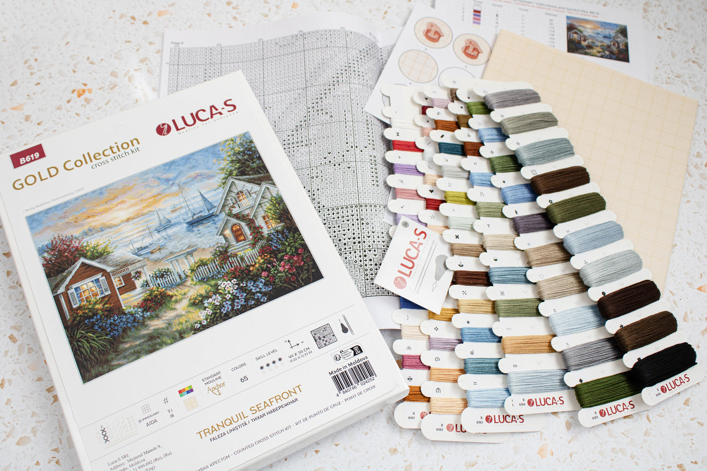 Cross Stitch Kit Luca-S - Tranquil Seafront, B619