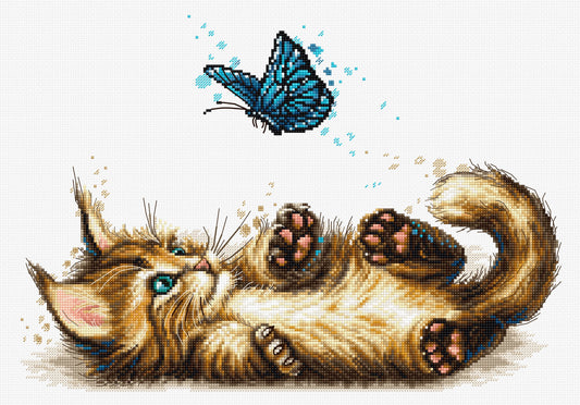 Cross Stitch Kit Luca-S - Playful Kitten, B7013