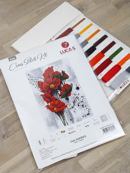 Cross Stitch Kit Luca-S - The Poppies, B7014