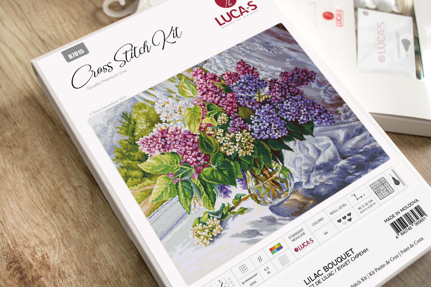 Cross Stitch Kit Luca-S - Lilac Bouquet, B7015