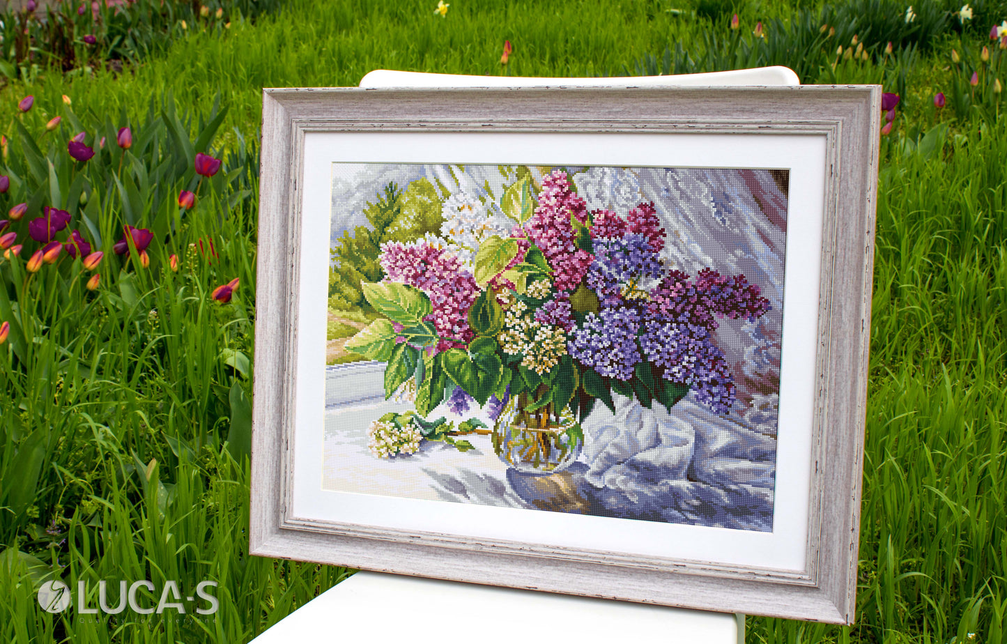 Cross Stitch Kit Luca-S - Lilac Bouquet, B7015