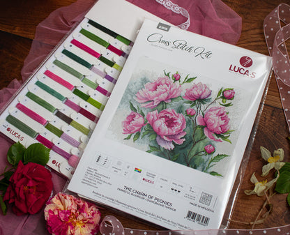 Cross Stitch Kit Luca-S - The Charm of Peonies, B7019