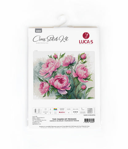 Cross Stitch Kit Luca-S - The Charm of Peonies, B7019