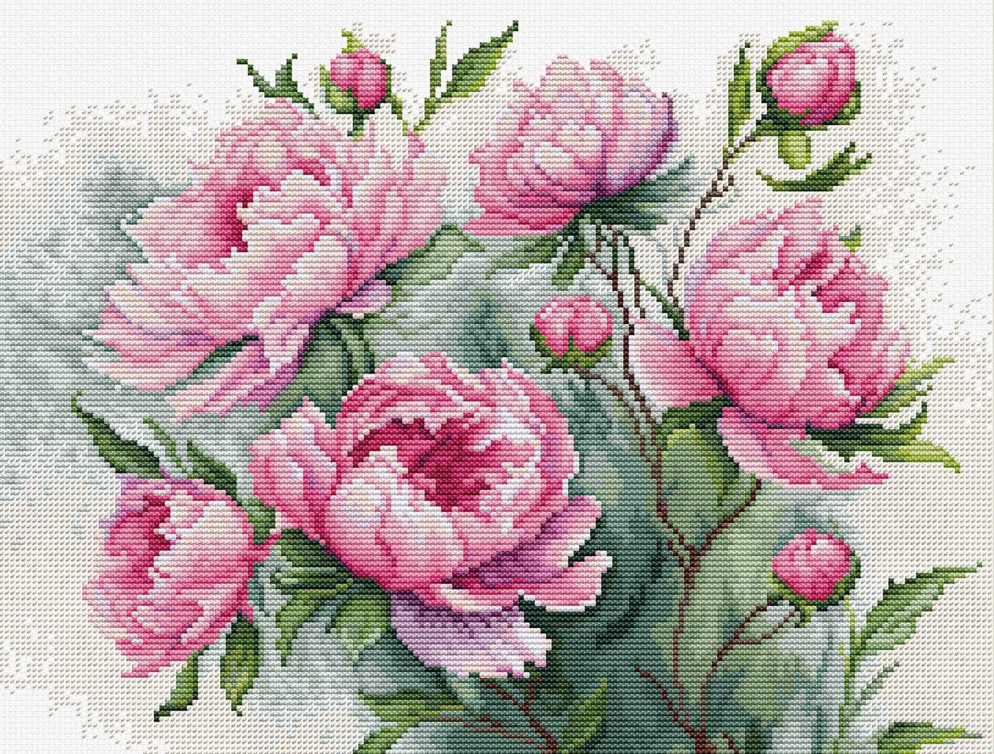 Cross Stitch Kit Luca-S - The Charm of Peonies, B7019