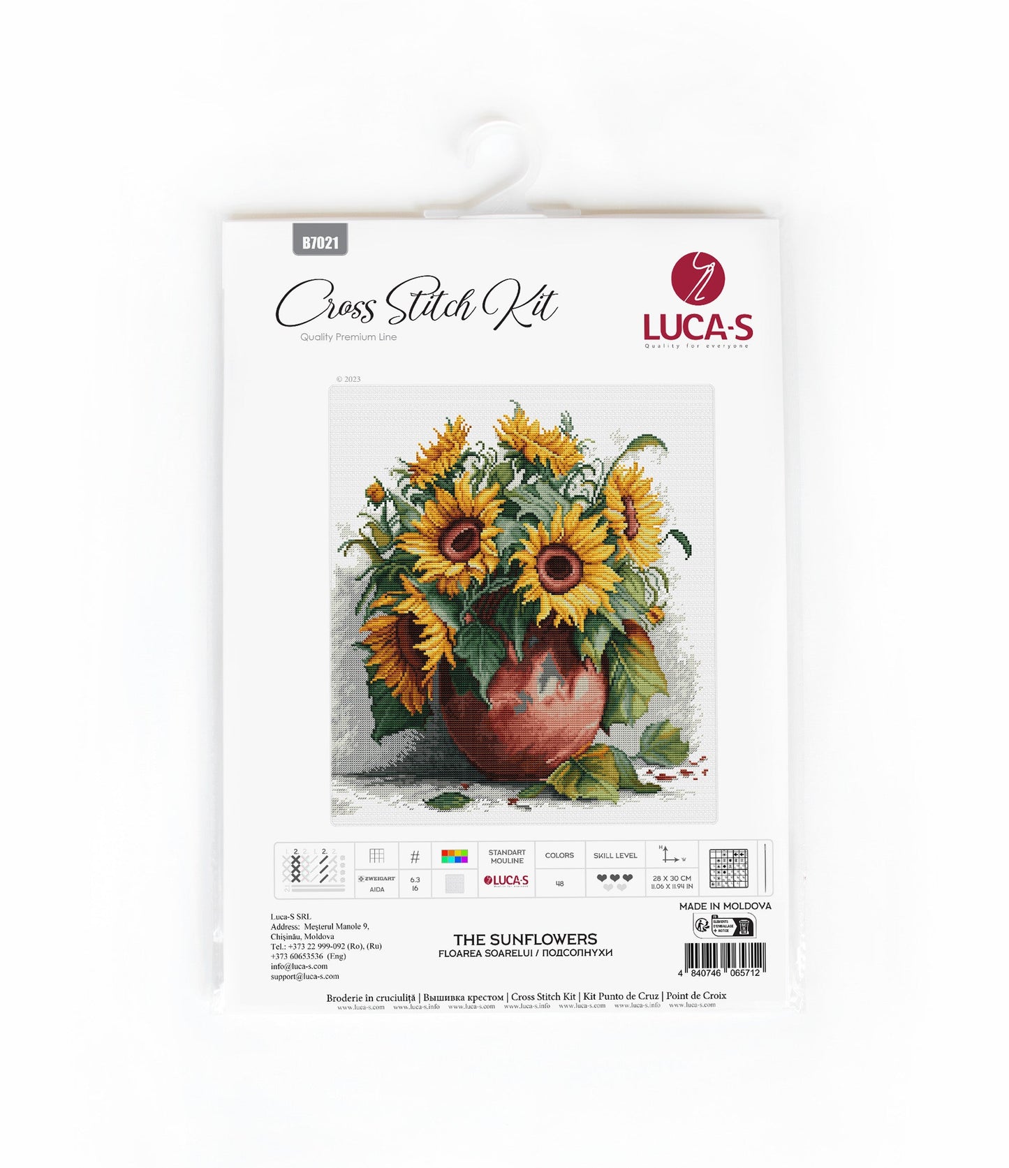 Cross Stitch Kit Luca-S - The Sunflowers, B7021