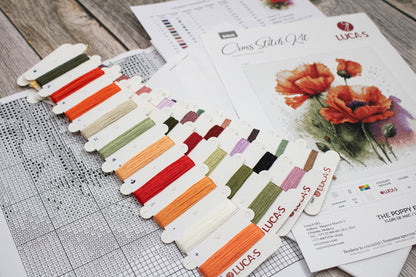 Cross Stitch Kit Luca-S - The Poppy Flowers, B7024