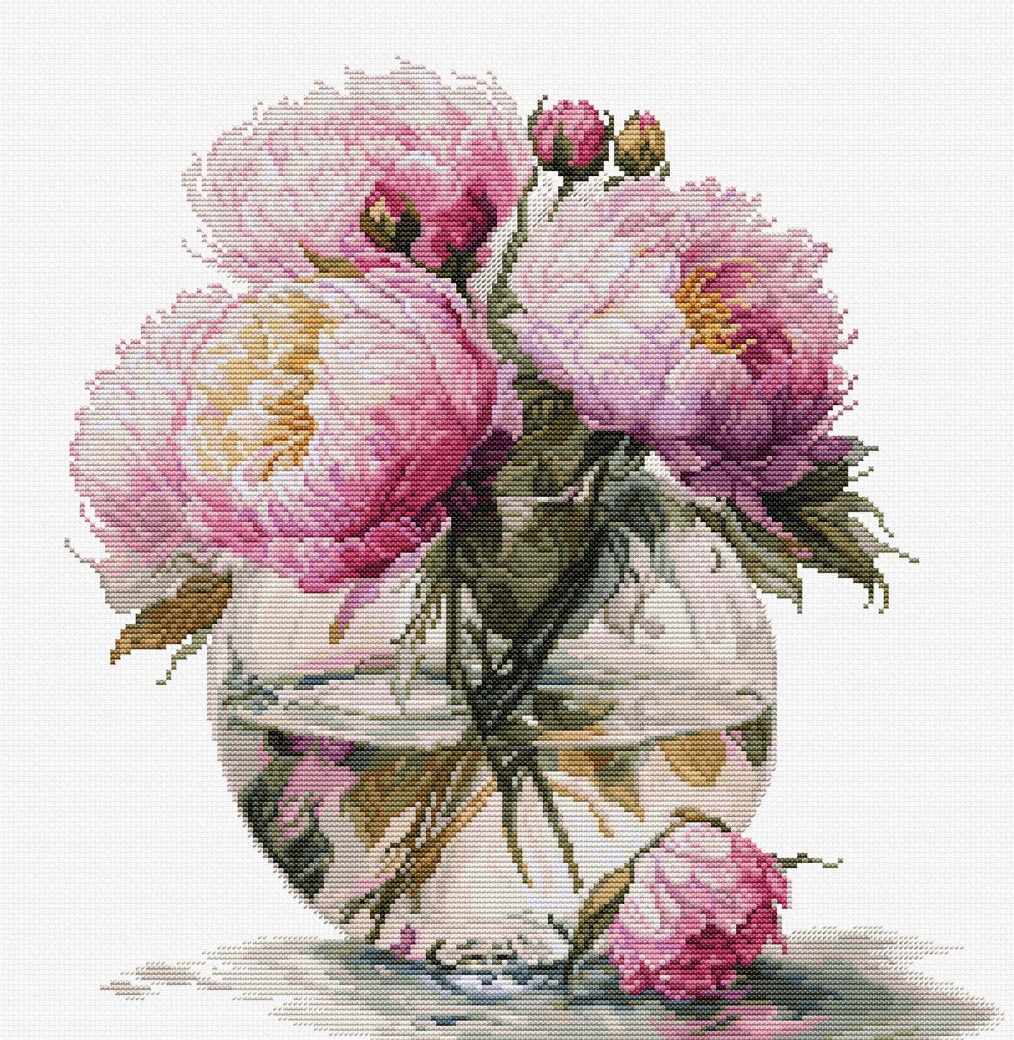 Cross Stitch Kit Luca-S - Bouquet of Peonies, B7028