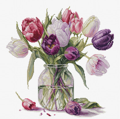 Cross Stitch Kit Luca-S - Bouquet of Tulips, B7029