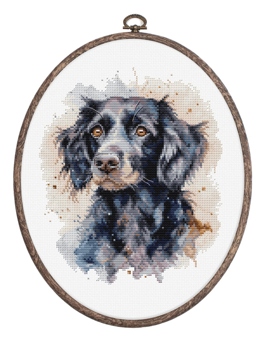 Cross Stitch Kit with Hoop Included Luca-S - The Border Collie, BC213