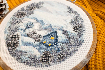 Cross Stitch Kit with Hoop Included Luca-S - The Winter, BC218