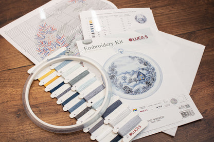 Cross Stitch Kit with Hoop Included Luca-S - The Winter, BC218