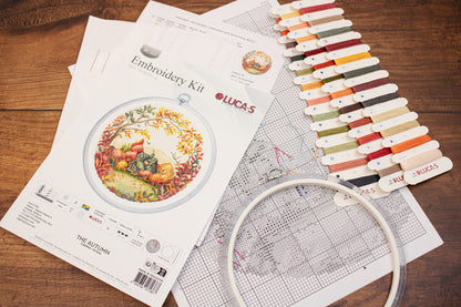 Cross Stitch Kit with Hoop Included Luca-S - The Autumn, BC221