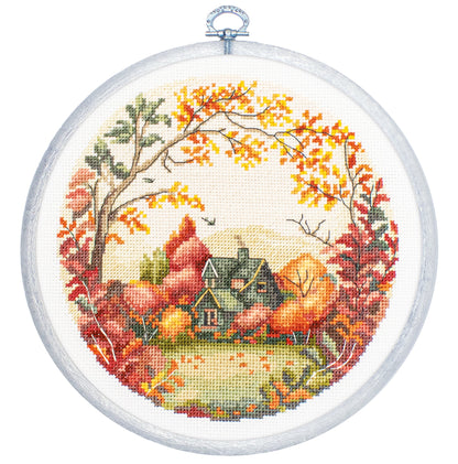 Cross Stitch Kit with Hoop Included Luca-S - The Autumn, BC221