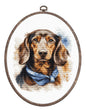 Cross Stitch Kit with Hoop Included Luca-S - The Dachshund, BC222