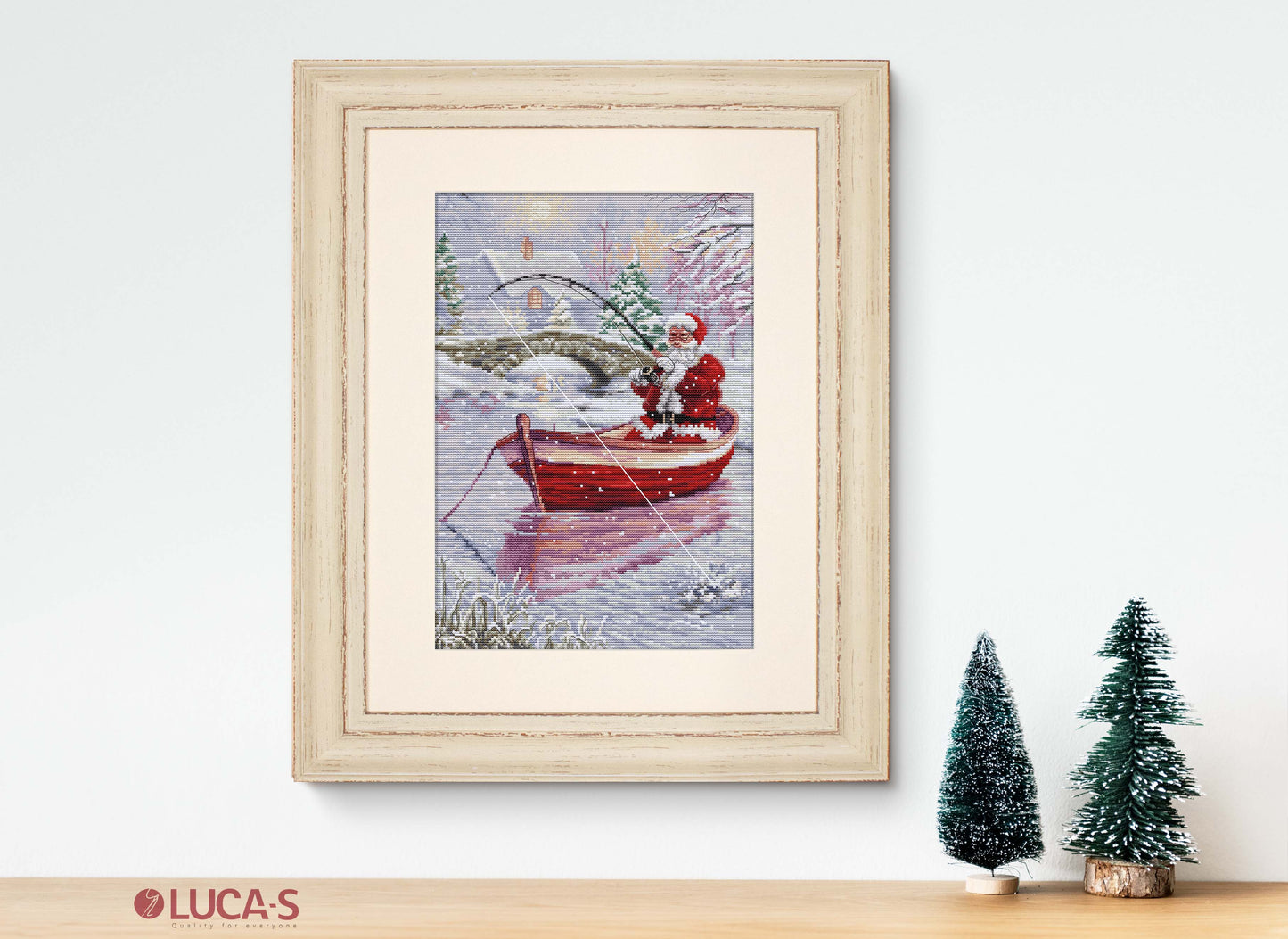 Cross Stitch Kit Luca-S - Santa Fishing, BU5014