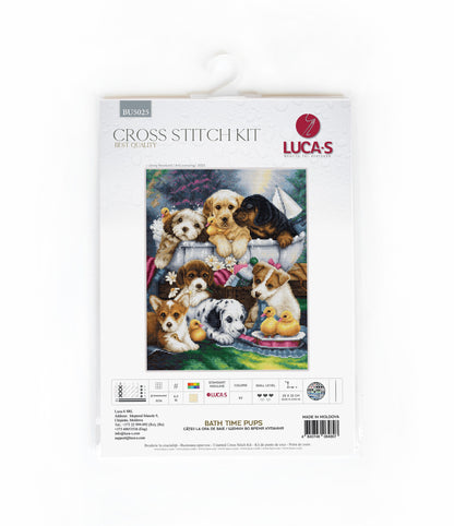 Cross Stitch Kit Luca-S - Bath Time Pups, BU5025