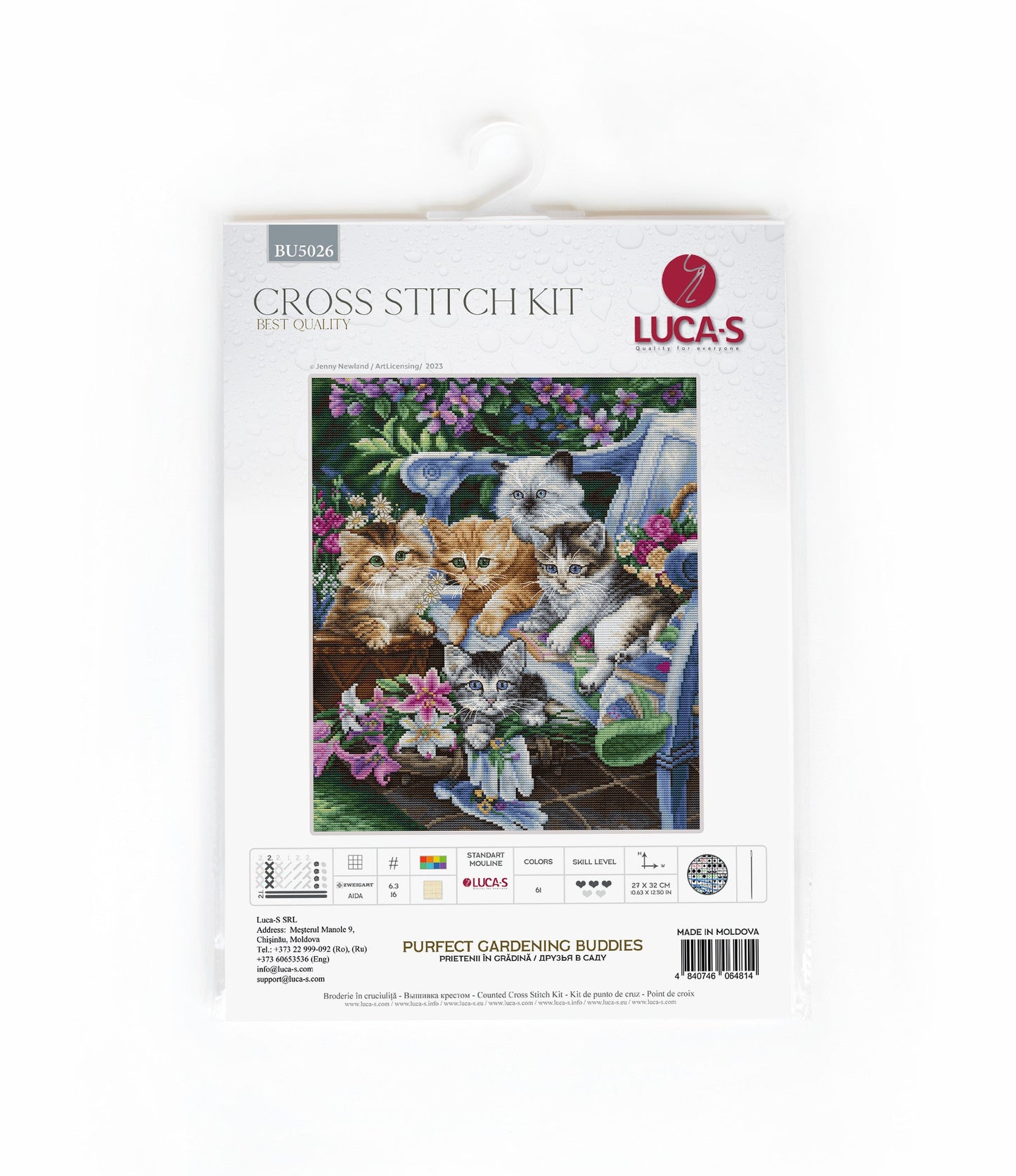 Cross Stitch Kit Luca-S - Perfect Gardening Buddies, BU5026
