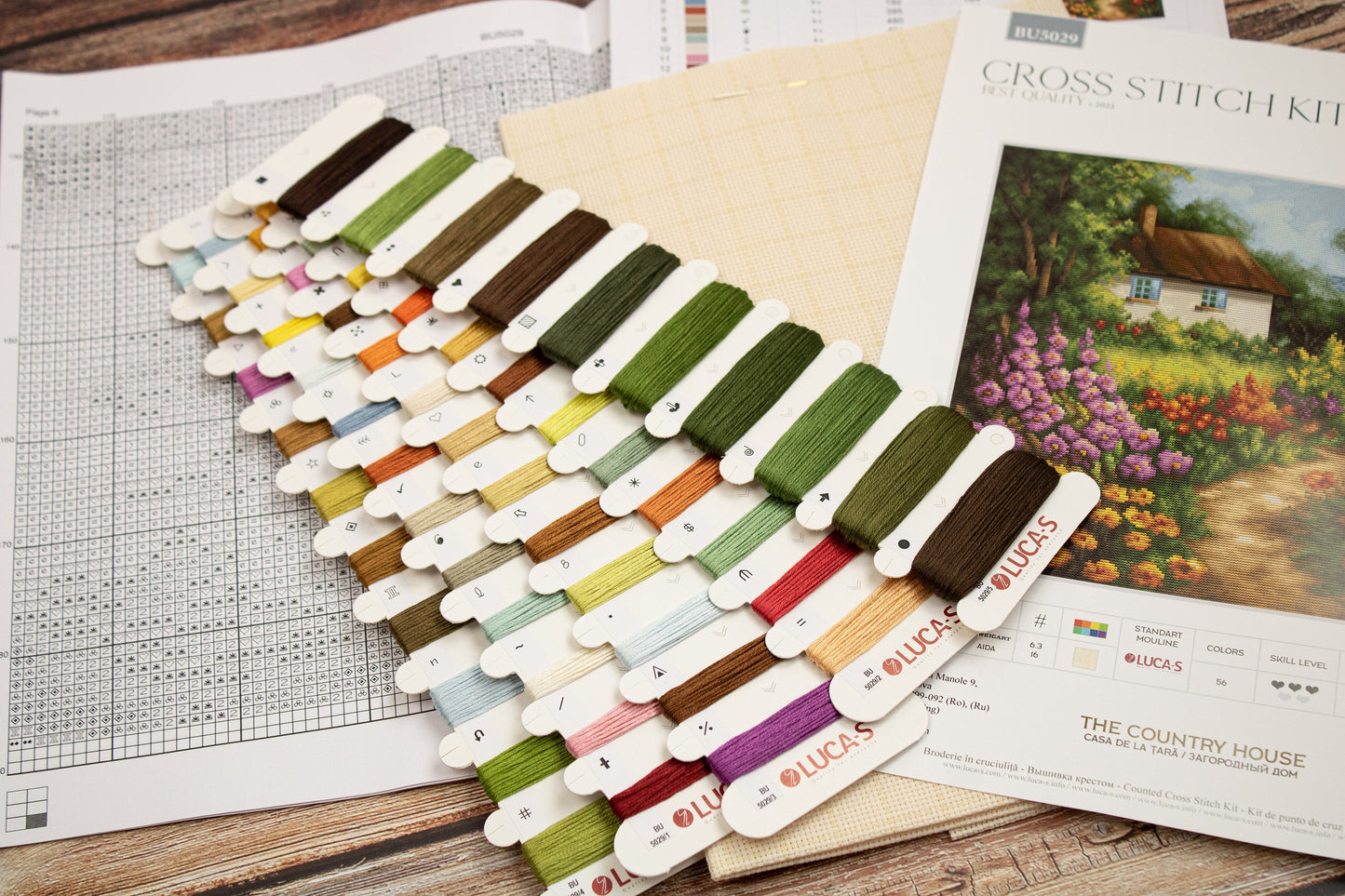 Cross Stitch Kit Luca-S - The Country House, BU5029