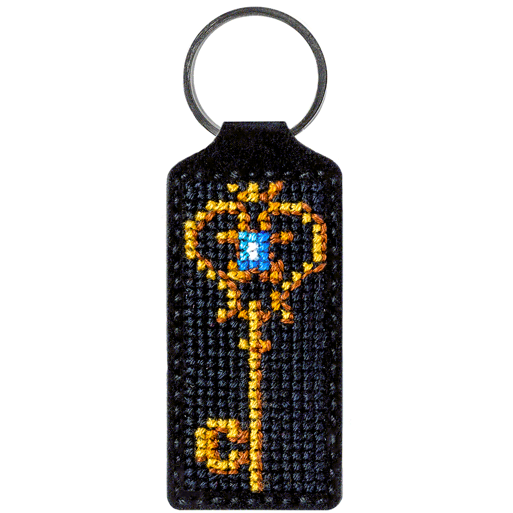 Key Chain Needlecraft Kit - Cross Stitch Kit on Leather