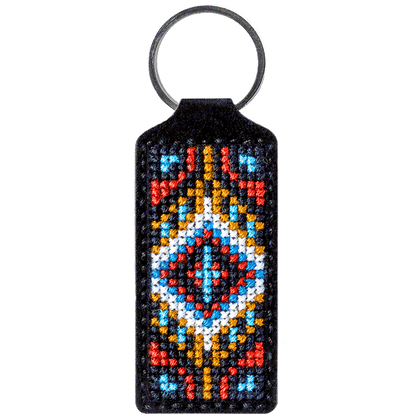 Key Chain Needlecraft Kit - Cross Stitch Kit on Leather