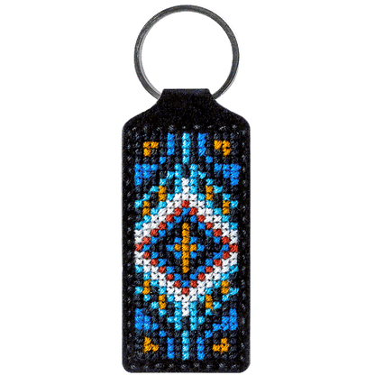 Key Chain Needlecraft Kit - Cross Stitch Kit on Leather