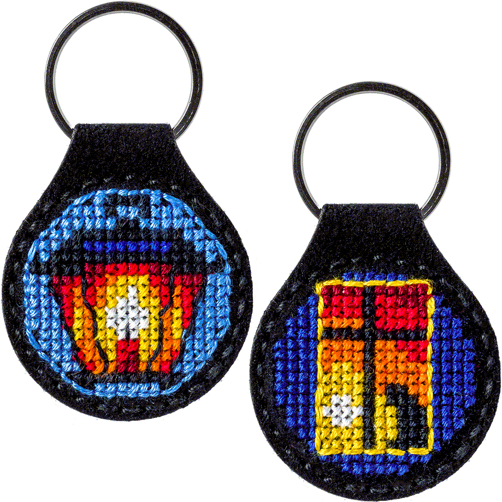 Key Chain Needlecraft Kit - Cross Stitch Kits on Leather