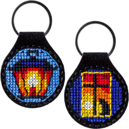 Key Chain Needlecraft Kit - Cross Stitch Kits on Leather