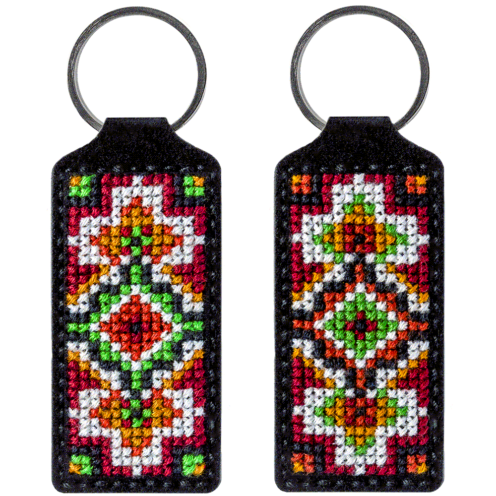 Key Chain Needlecraft Kit - Cross Stitch Kits on Leather