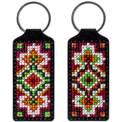 Key Chain Needlecraft Kit - Cross Stitch Kits on Leather