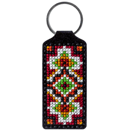 Key Chain Needlecraft Kit - Cross Stitch Kits on Leather